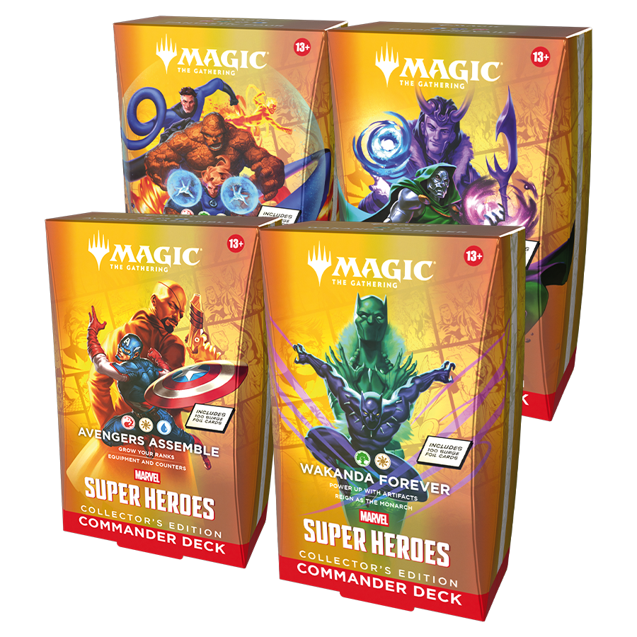 マジック:ザ・ギャザリング | マーベル スーパー・ヒーローズ 統率者デッキコレクターズエディション4種セット ※ゆうパケット不可