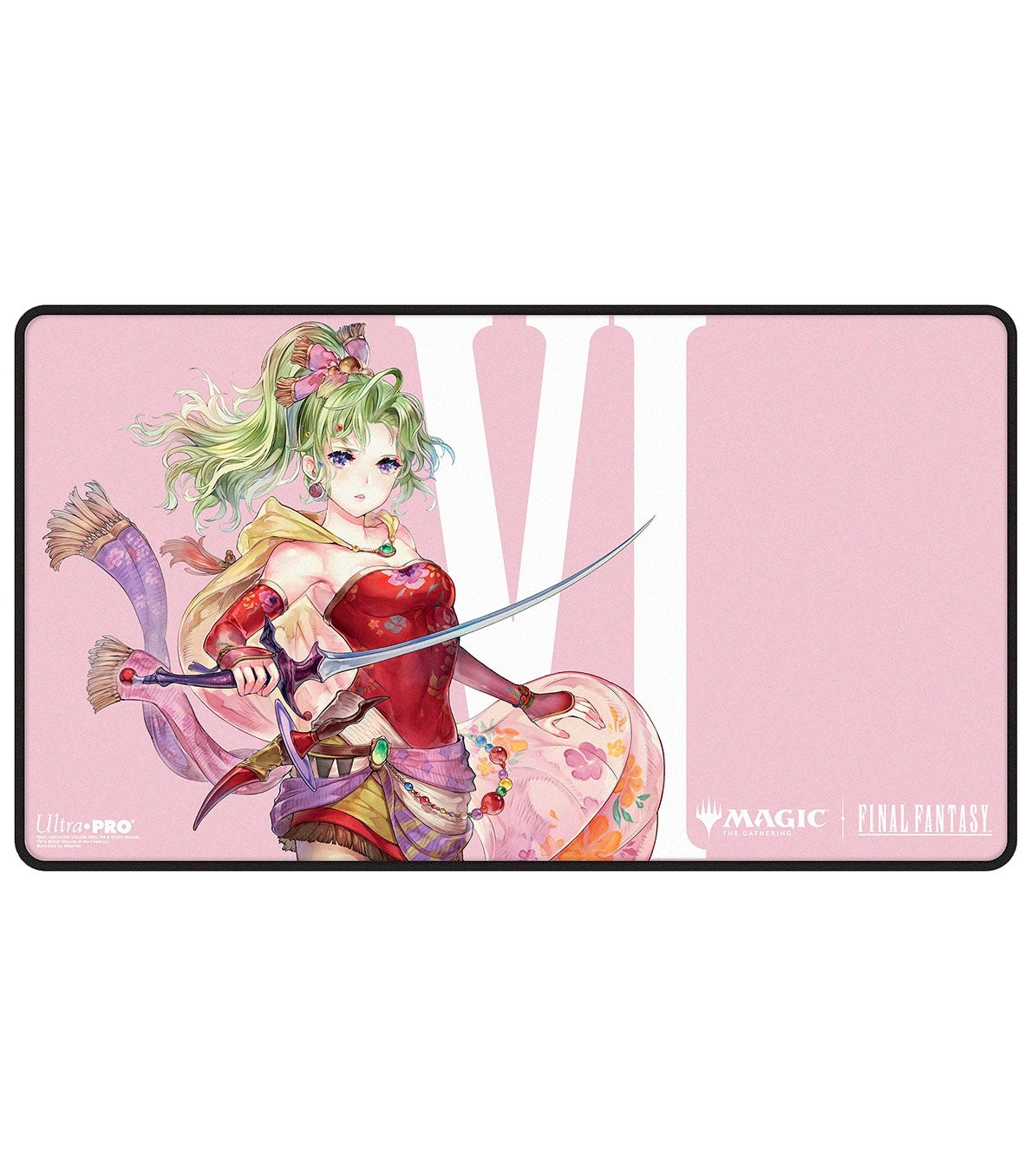 【早期予約割引6/7(日)まで】【予約商品】FINAL FANTASY「魔導の力を持つ少女、ティナ」スティッチド(ブラック)プレイマット Black Stitched Playmat