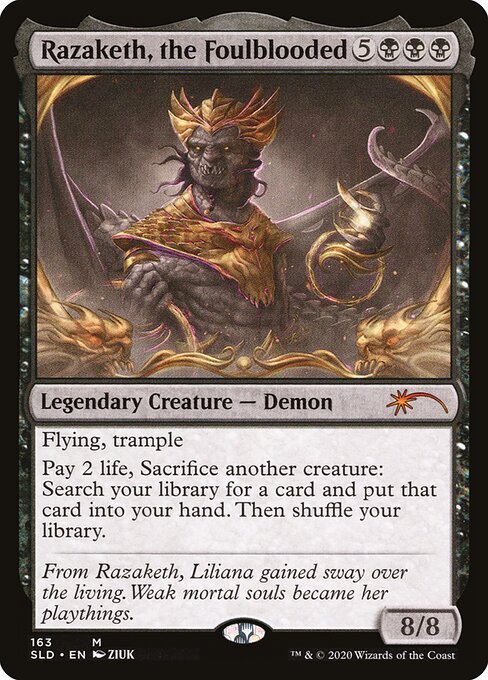 MTG　Secret Lair　穢れた血、ラザケシュ　英語Foil　4枚 穢れた血、ラザケシュ/Razaketh, the Foulblooded [Secret Lair] [FOIL