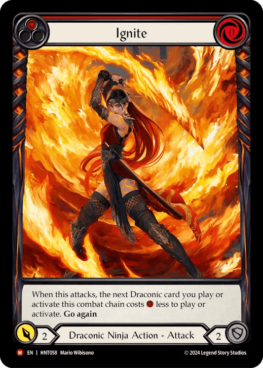 [Draconic Ninja]炎斬/Ignite [HNT][Rainbow Foil][Extended Art]