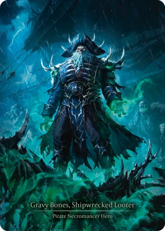 [Pirate Necromancer]難破船の略奪者、グレイビィ・ボーンズ/Gravy Bones, Shipwrecked Looter [SEA][Cold Foil][Marvel]
