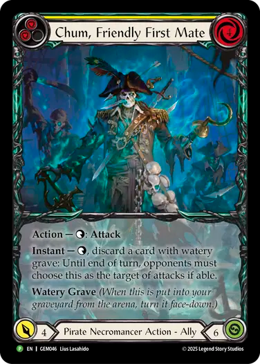 [Pirate Necromancer]陽気な副船長、チャム/Chum, Friendly First Mate [プロモ][Rainbow Foil]