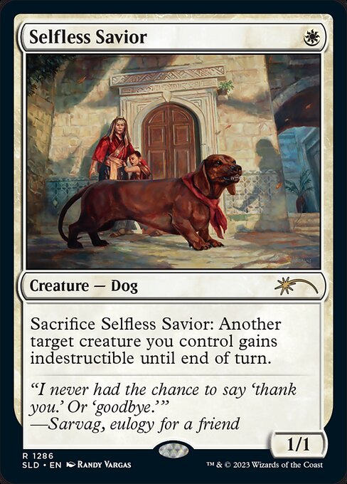 無私の救助犬/Selfless Savior [Secret Lair] [FOIL]