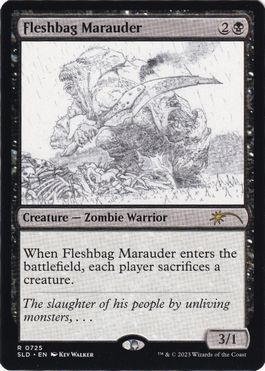 肉袋の匪賊/Fleshbag Marauder [Secret Lair] [FOIL] [スケッチ]