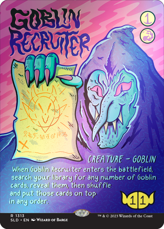ゴブリン徴募兵/Goblin Recruiter [Secret Lair][FOIL][RAINBOW]