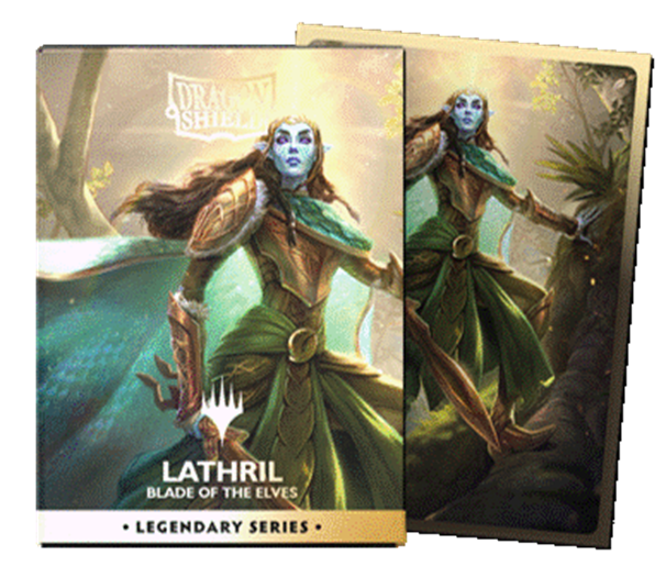 【予約商品】ドラゴンシールド Lathril, Blade of the Elves Sleeves - Standard size - Dual Art 100枚入り [AT-16538] ※ゆうパケット不可