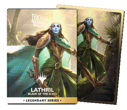 【予約商品】ドラゴンシールド Lathril, Blade of the Elves Sleeves - Standard size - Dual Art 100枚入り [AT-16538] ※ゆうパケット不可