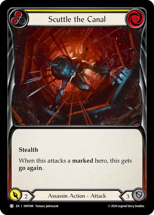 [Assassin]狭路の潜行/Scuttle the Canal [黄][HNT][Rainbow Foil]