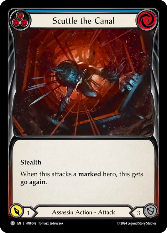 [Assassin]狭路の潜行/Scuttle the Canal [青][HNT][Rainbow Foil]