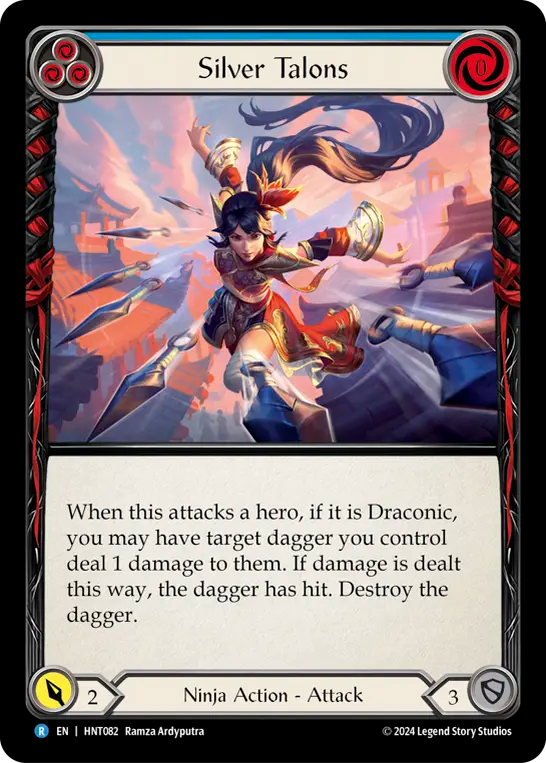 [Ninja]銀の鋭爪/Silver Talons [青][HNT][Rainbow Foil]