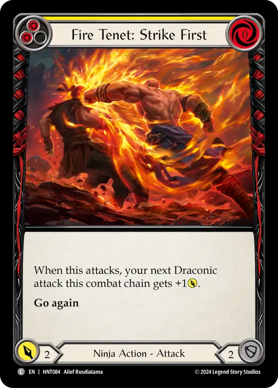 [Ninja]炎の教義：口火/Fire Tenet: Strike First [黄][HNT][Rainbow Foil]