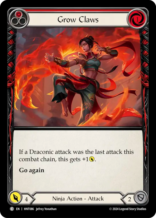 [Ninja]爪の増進/Grow Claws [赤][HNT][Rainbow Foil]