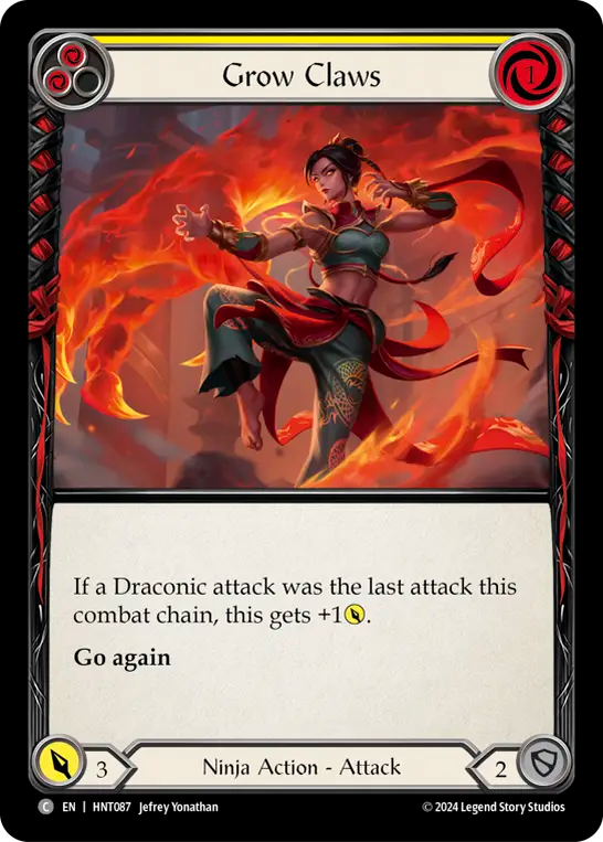 [Ninja]爪の増進/Grow Claws [黄][HNT][Rainbow Foil]
