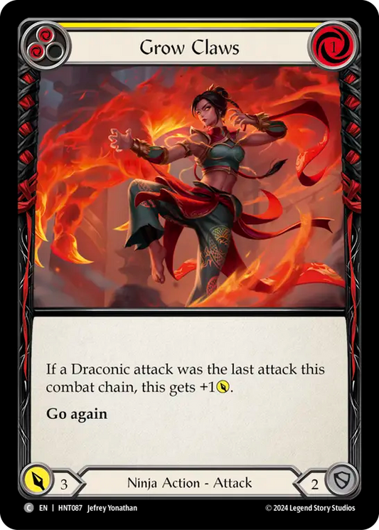 [Ninja]爪の増進/Grow Claws [黄][HNT][Rainbow Foil]