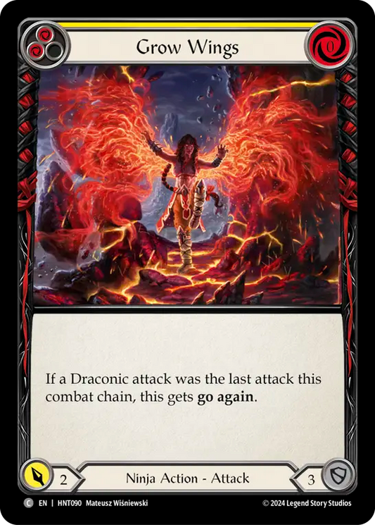 [Ninja]翼の増進/Grow Wings [黄][HNT][Rainbow Foil]