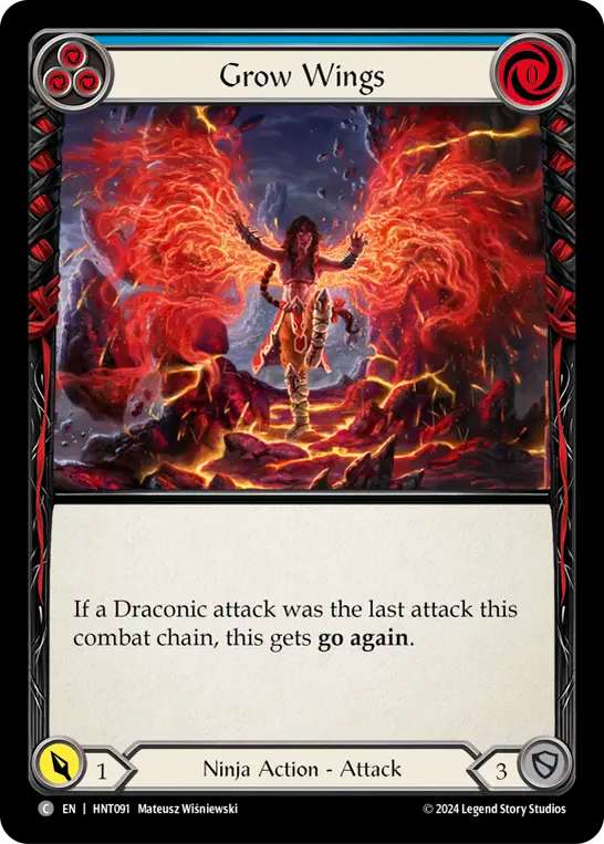 [Ninja]翼の増進/Grow Wings [青][HNT][Rainbow Foil]