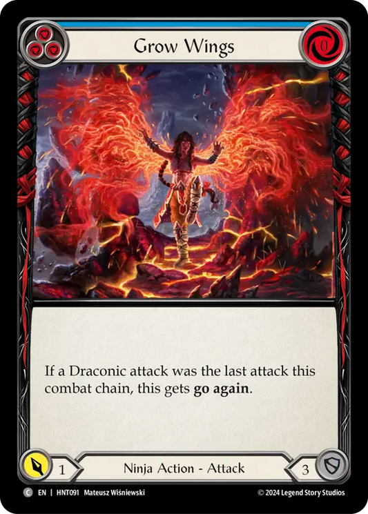 [Ninja]翼の増進/Grow Wings [青][HNT][Rainbow Foil]