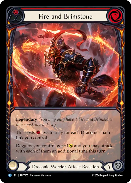 [Draconic Warrior]火と硫黄/Fire and Brimstone [HNT][Rainbow Foil][Extended Art]