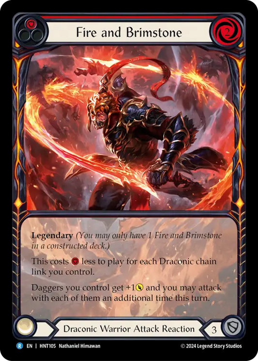 [Draconic Warrior]火と硫黄/Fire and Brimstone [HNT][Rainbow Foil][Extended Art]