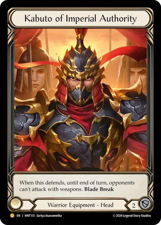 [Warrior]皇威の兜/Kabuto of Imperial Authority [HNT][Cold Foil]