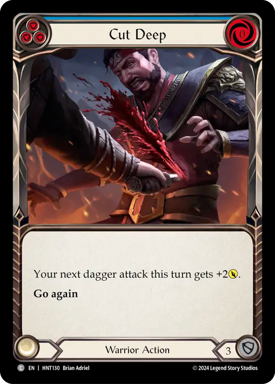 [Warrior]深傷/Cut Deep [青][HNT][Rainbow Foil]