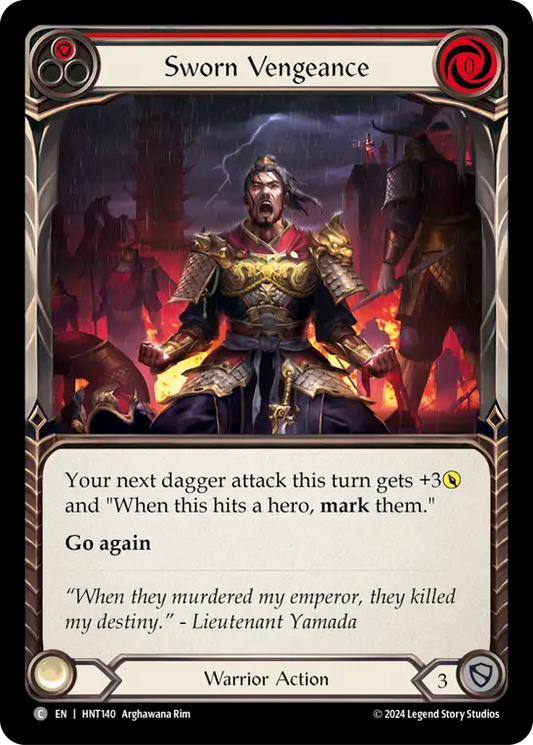 [Warrior]復讐の誓約/Sworn Vengeance [赤][HNT][Rainbow Foil]