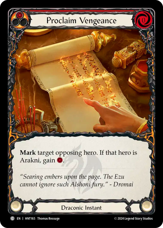[Draconic]復讐の布告/Proclaim Vengeance [HNT][Rainbow Foil]