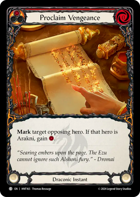 [Draconic]復讐の布告/Proclaim Vengeance [HNT][Rainbow Foil]