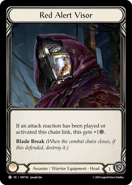 [Assassin/Warrior]緊急警戒バイザー/Red Alert Visor [HNT][Cold Foil]