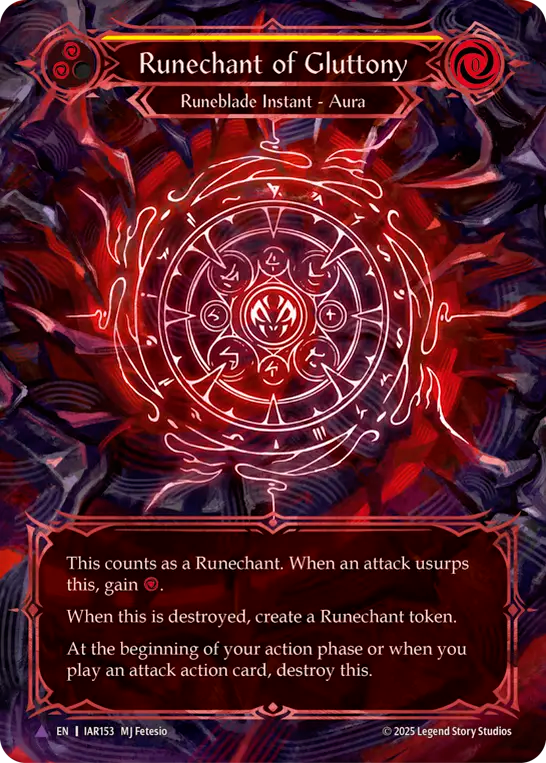 [Runeblade]暴食のルーン陣/Runechant of Gluttony [OMN][Cold Foil][Marvel]