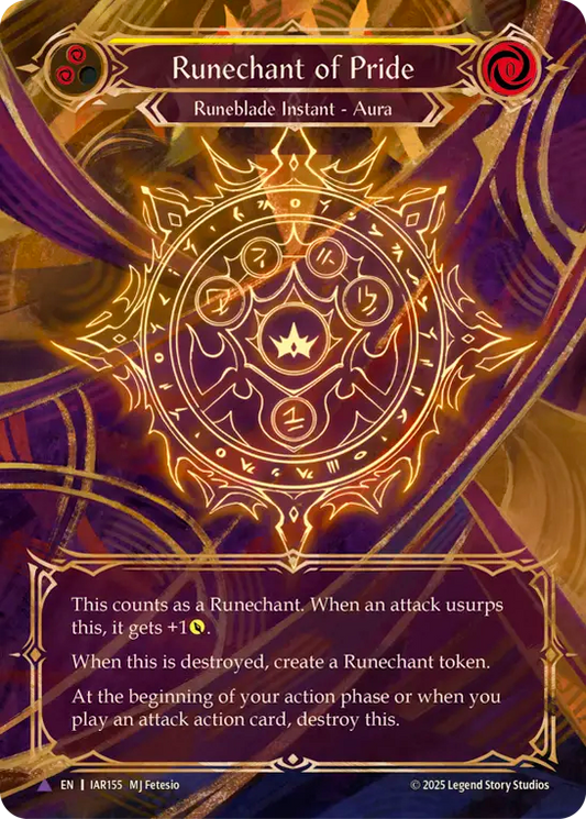 [Runeblade]傲慢のルーン陣/Runechant of Pride [OMN][Cold Foil][Marvel]