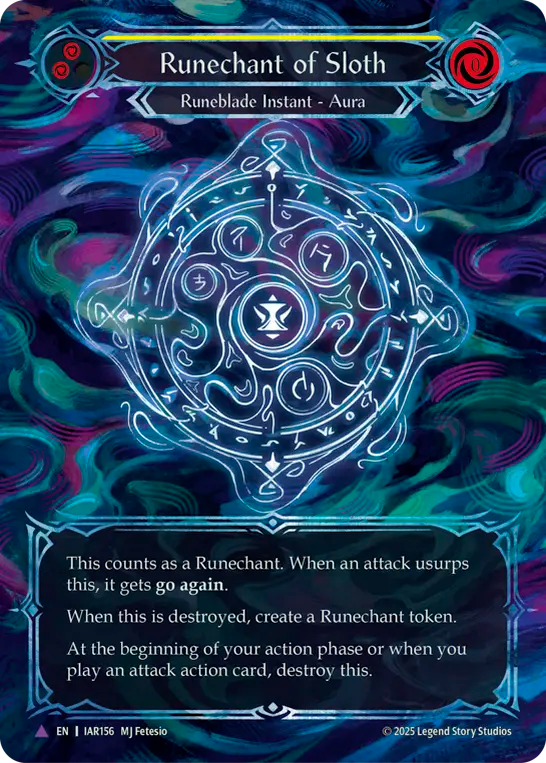 [Runeblade]怠惰のルーン陣/Runechant of Sloth [OMN][Cold Foil][Marvel]