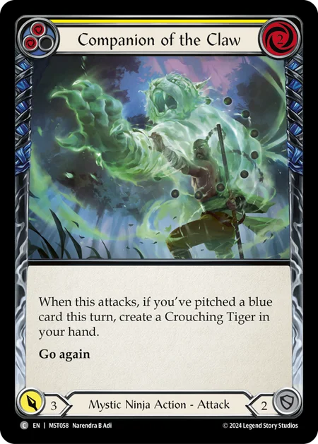 [Mystic Ninja]爪の仲間/Companion of the Claw [黄][MST][Rainbow Foil]