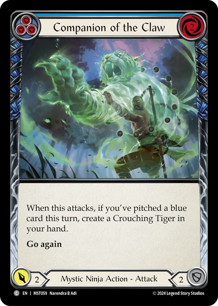 [Mystic Ninja]爪の仲間/Companion of the Claw [青][MST][Rainbow Foil]