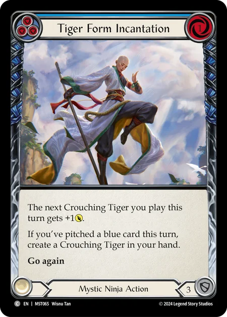 [Mystic Ninja]虎変化の術/Tiger Form Incantation [青][MST][Rainbow Foil]