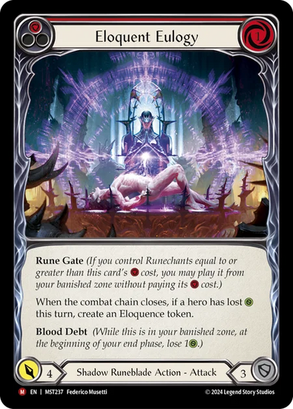 [Shadow Runeblade]雄弁な悼辞/Eloquent Eulogy [MST][Expansion Slot][Rainbow Foil]