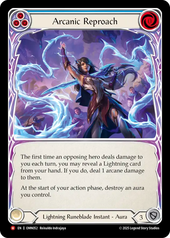 [Lightning Runeblade]招雷の秘術/Arcanic Reproach [OMN][Rainbow Foil]