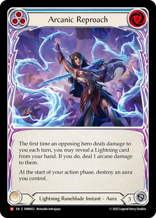 [Lightning Runeblade]招雷の秘術/Arcanic Reproach [OMN][Rainbow Foil]