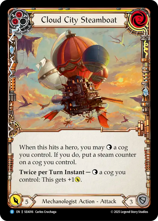 [Mechanologist]クラウドシティの蒸気船/Cloud City Steamboat [黄][SEA][Rainbow Foil]