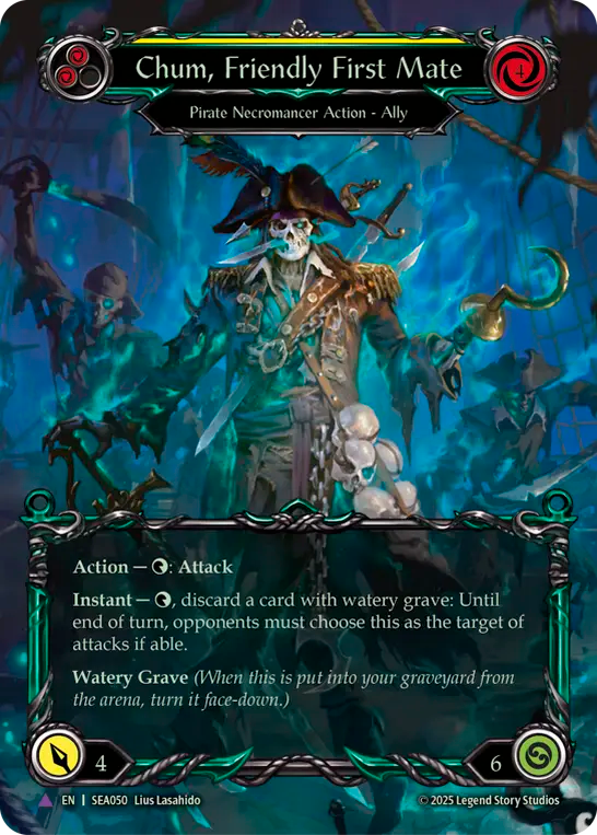 [Pirate Necromancer]陽気な副船長、チャム/Chum, Friendly First Mate [SEA][Cold Foil][Marvel]