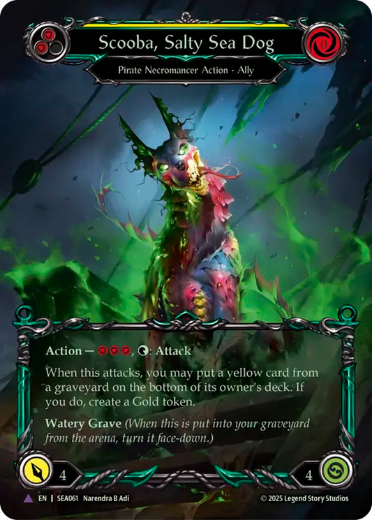 [Pirate Necromancer]腐乱の海犬、スクーバ/Scooba, Salty Sea Dog [SEA][Cold Foil][Marvel]
