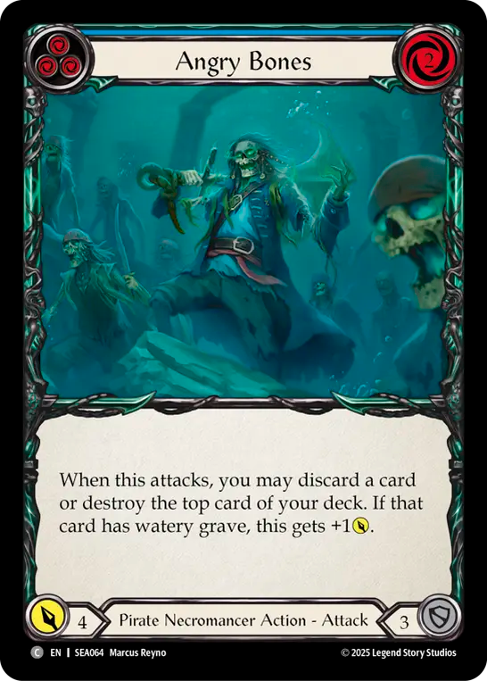 [Pirate Necromancer]飢えた骸骨/Angry Bones [青][SEA]