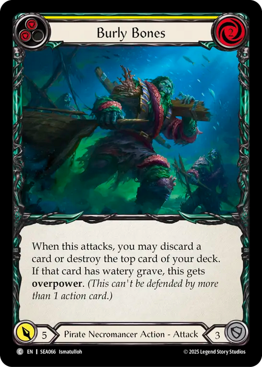 [Pirate Necromancer]強靭な骸骨/Burly Bones [黄][SEA][Rainbow Foil]