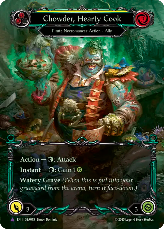 [Pirate Necromancer]豪快なコック、チャウダー/Chowder, Hearty Cook [SEA][Cold Foil][Marvel]