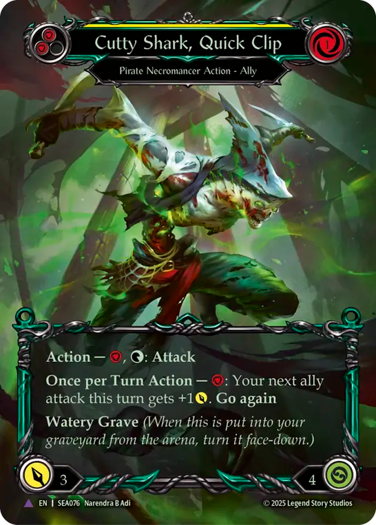 [Pirate Necromancer]俊刃のカッティ・シャーク/Cutty Shark, Quick Clip [SEA][Cold Foil][Marvel]
