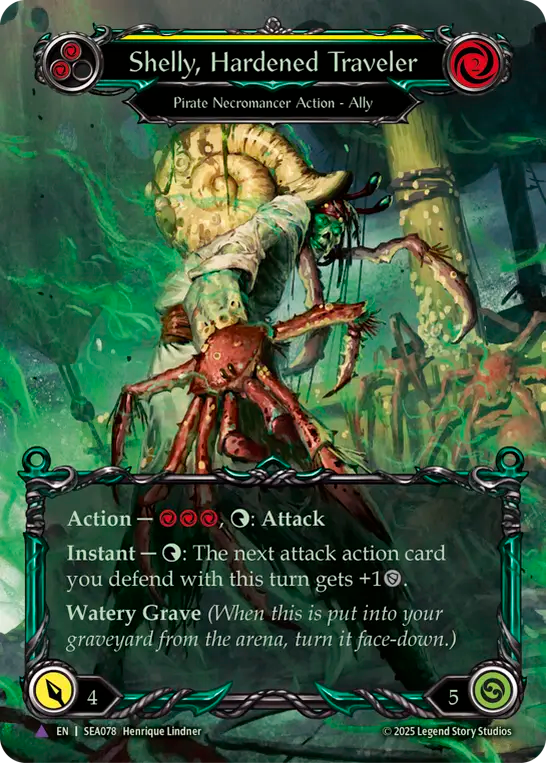 [Pirate Necromancer]甲殻の旅人、シェリー/Shelly, Hardened Traveler [SEA][Cold Foil][Marvel]