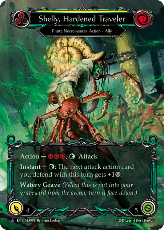 [Pirate Necromancer]甲殻の旅人、シェリー/Shelly, Hardened Traveler [SEA][Cold Foil][Marvel]
