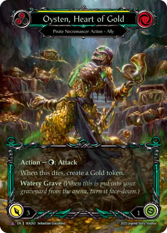 [Pirate Necromancer]黄金への心酔、オイステン/Oysten, Heart of Gold [SEA][Cold Foil][Marvel]