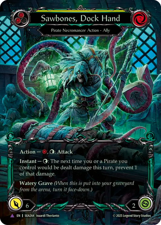 [Pirate Necromancer]改造船医、ソーボーンズ/Sawbones, Dock Hand [SEA][Cold Foil][Marvel]