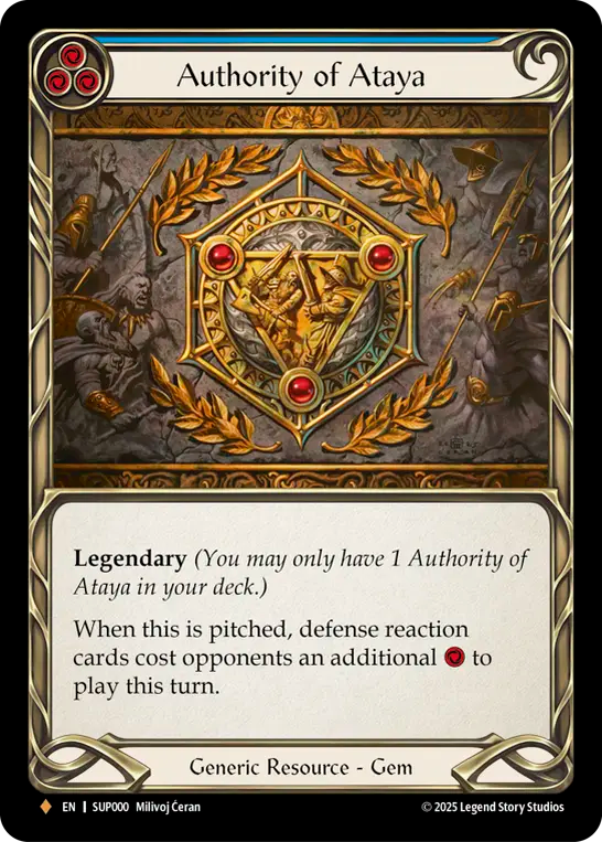 [Generic Resource]アタヤの威光/Authority of Ataya [SUP][Cold Foil]
